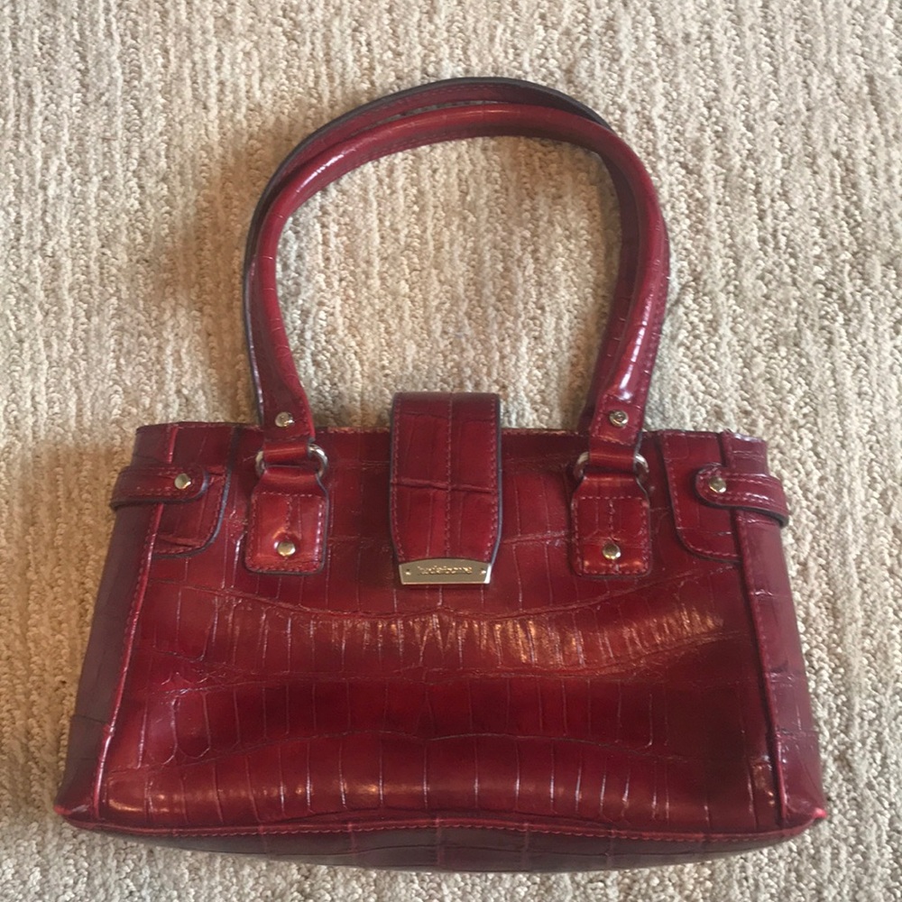 Liz Claiborne red vegan leather purse